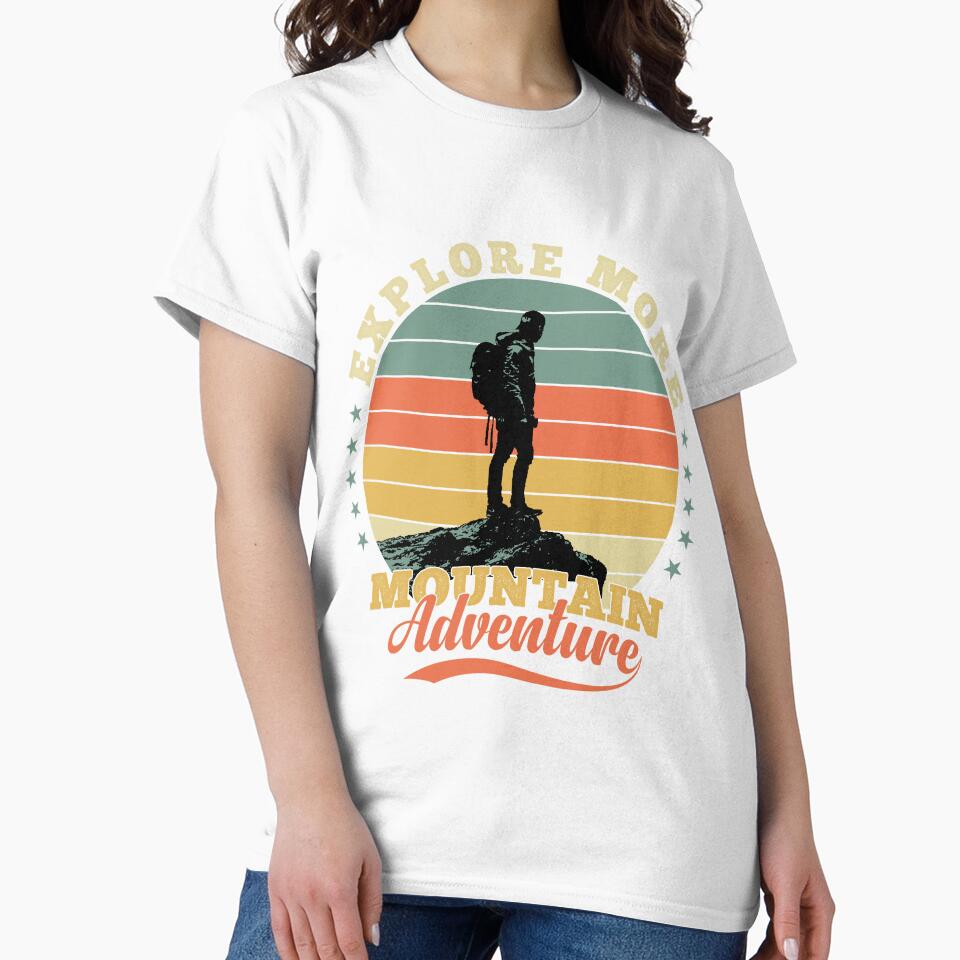 Explore More, Mountain Adventure, Mountain Essential Classic Vintage Design by Designestic