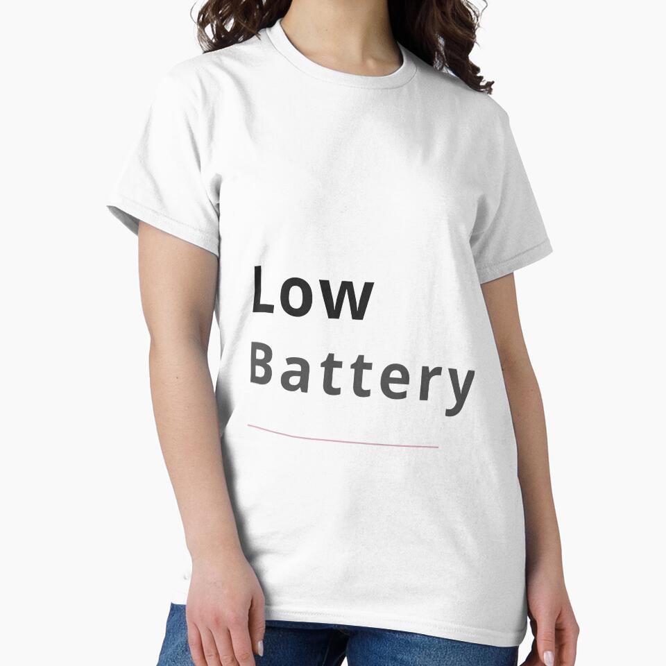 Low Battery – Minimalist Introvert Quote Design by Low Battery Society