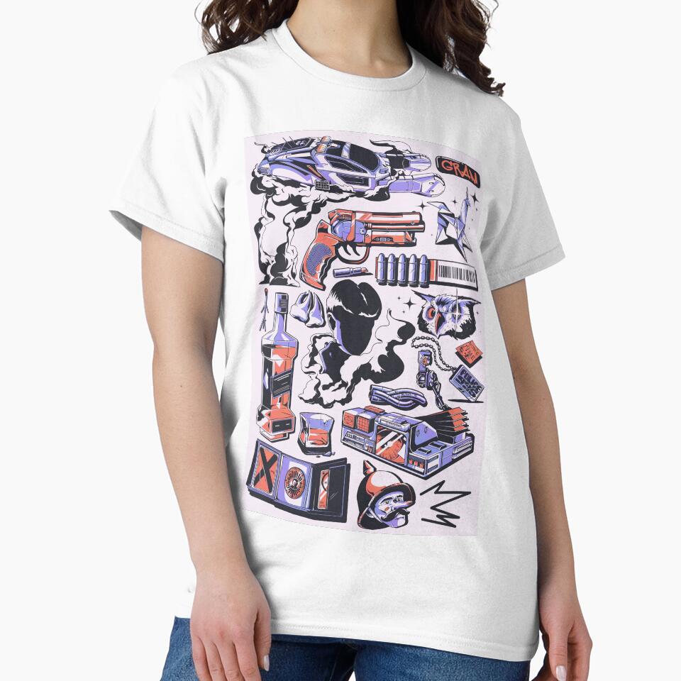Retro Futuristic Cyberpunk Tech Design by Gram-exe