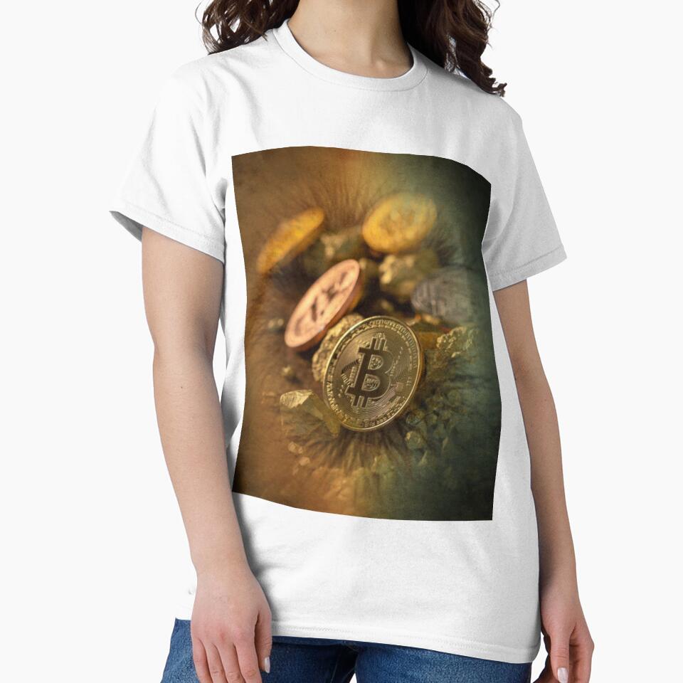 Bitcoin Crypto Wall Art by Gaynor Burrows