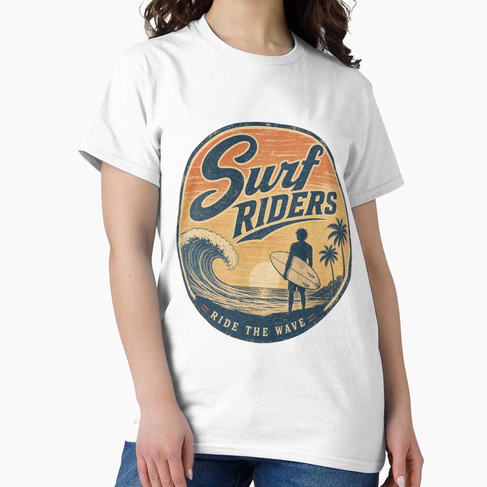 Surf Riders – Vintage Surf Club Logo Design by Jandedan