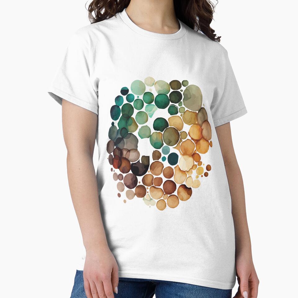 An Earth Tone Circle of Circles Watercolor design- Boho Chic Patterns by GVRDesign