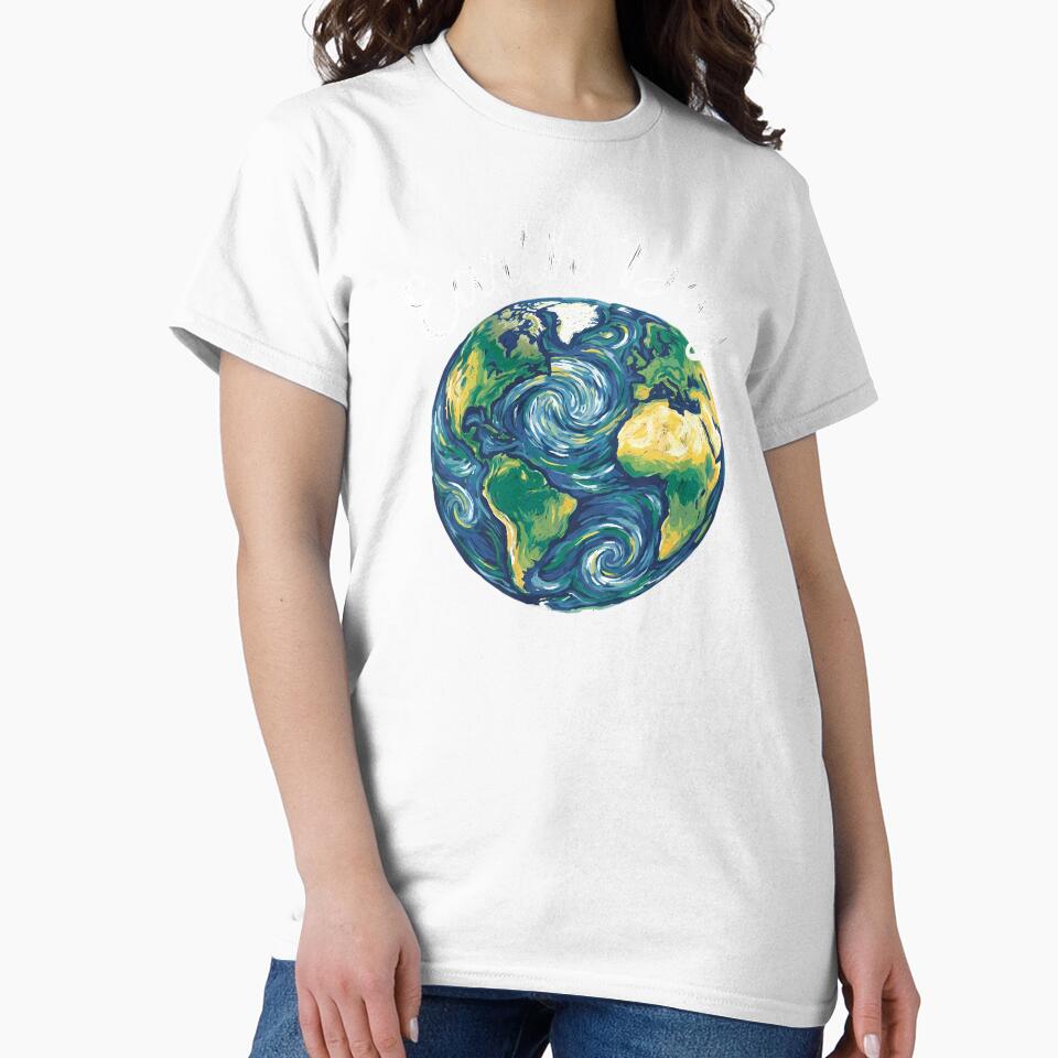 Van Gogh Style Earth Day Starry Night Painterly Planet by chattsuede