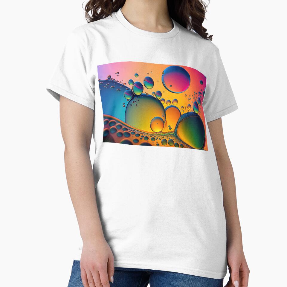 Wallpaper background with circles in the rainbow-colored background by anytka