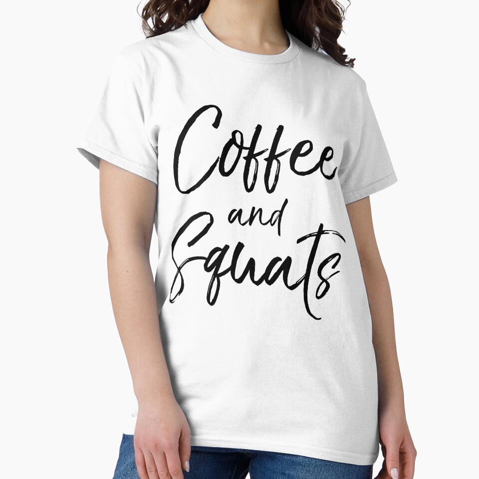 Coffee and Squats Funny Workout Quote by TNDesignStudio