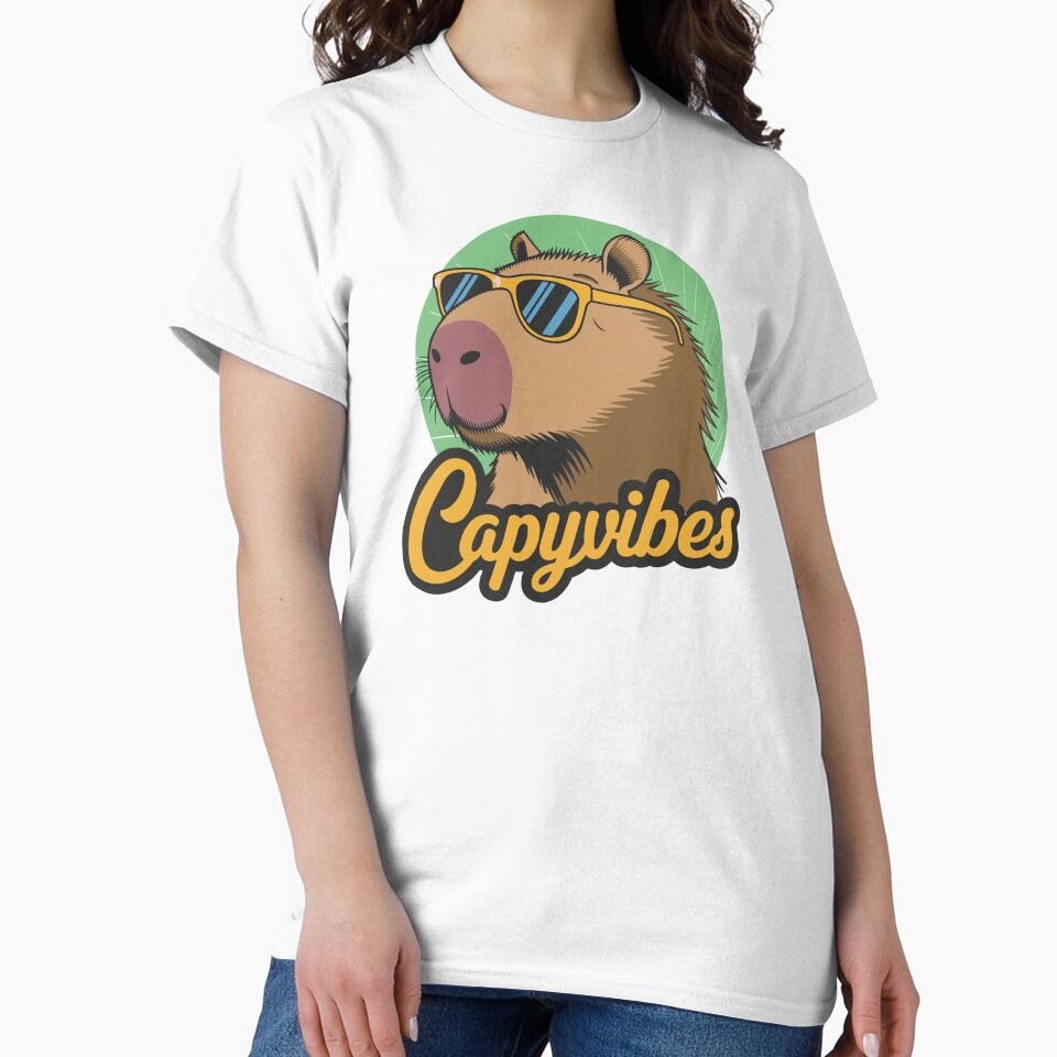 Capybara Cool Vibes–Funny Capybara with Sunglasses Retro Design by EzekRenne