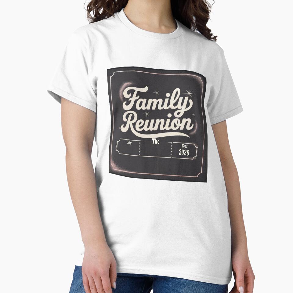 Family Reunion Vintage Ticket Style Customizable City Name Year Matching Family Event Shirt Retro Reunion Tee by ShaBooBooBeh