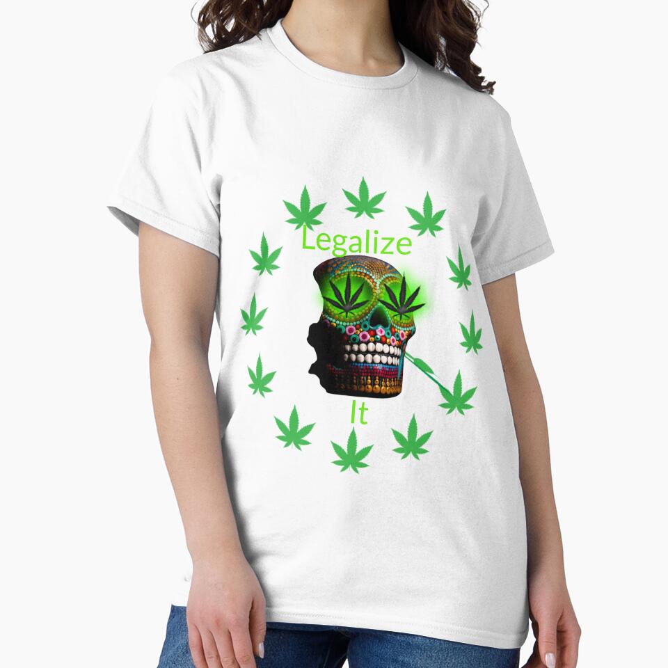 Legalize It, Weed Marijuana Skull Smoking. by BestDesignbySof