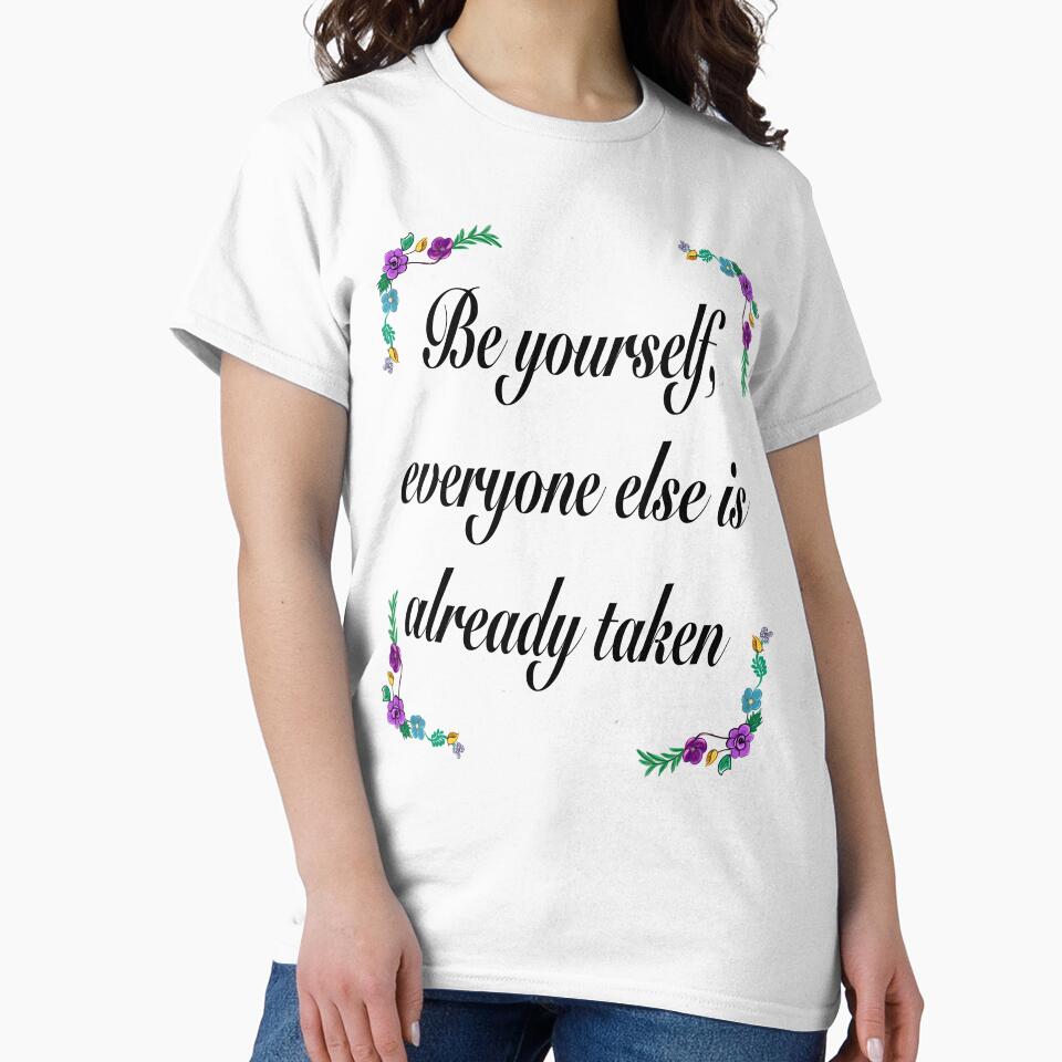 Inspirational motivational affirmation quote  - Be yourself by Artonmytee