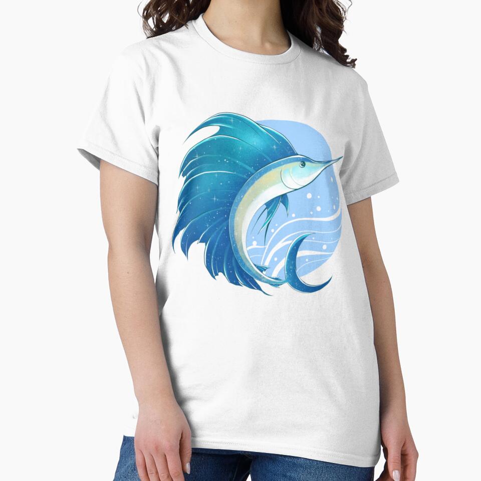 Magical Blue Galaxy Sailfish Ocean Art by RamneekFraty