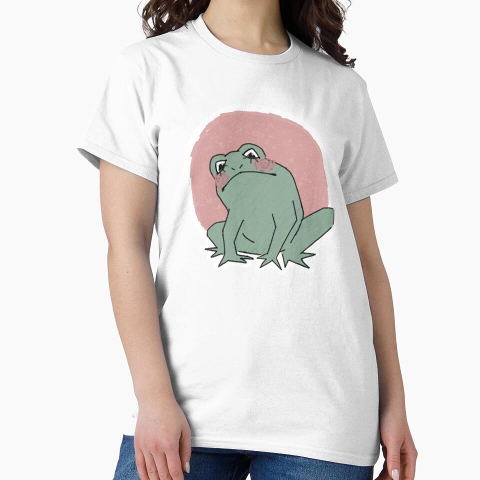 curious frog (pink) by sanfrankiecisco