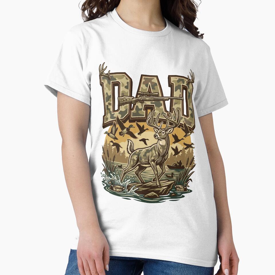 Hunting Dad Deer Duck Hunter Father's Day Gift by KroghDs