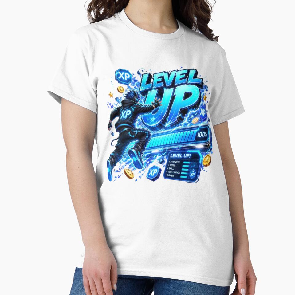 LEVEL UP Gaming Sticker | Neon Esports Graffiti Gamer Design by Stylestickers55