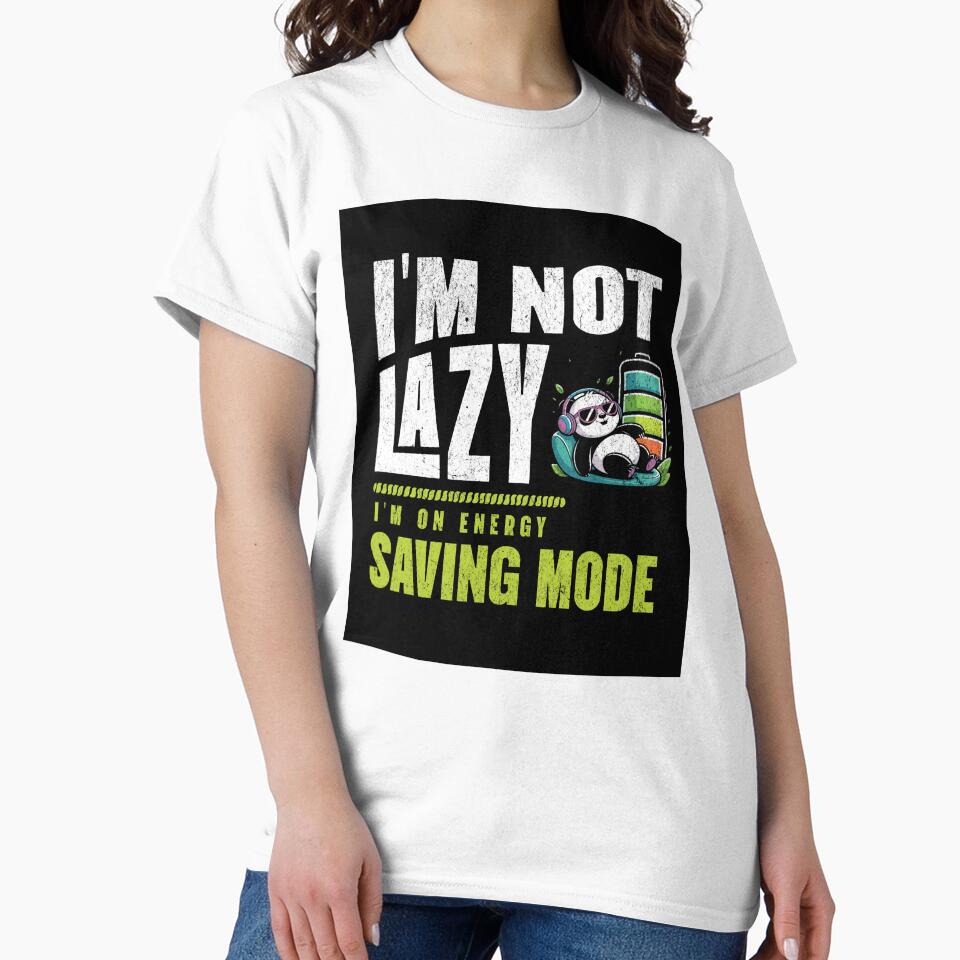 I'm not lazy, i'm on energy saving mode, Panda by bluesquidink