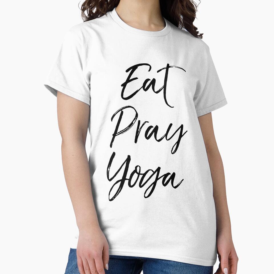 Eat Pray Yoga Cute Yoga Quote by TNDesignStudio