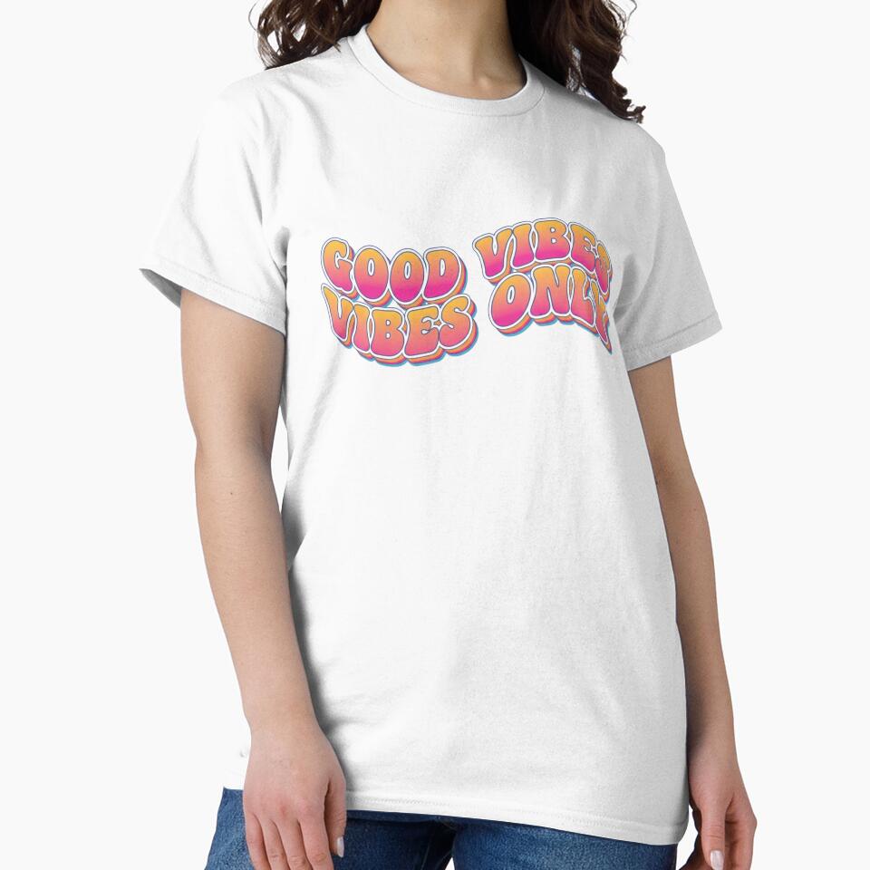 Good Vibes Only Retro Groovy Typography by anandsiva2703