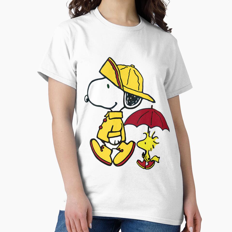 Yellow Raincoat And The Woods Peanuts by MerchQueDesigns