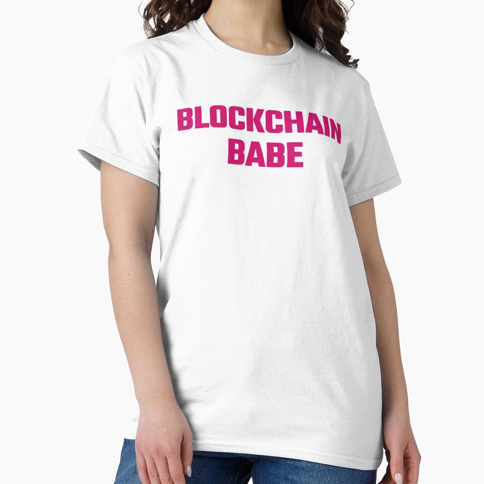 Blockchain Babe - Pink Text by Fight The Shirts
