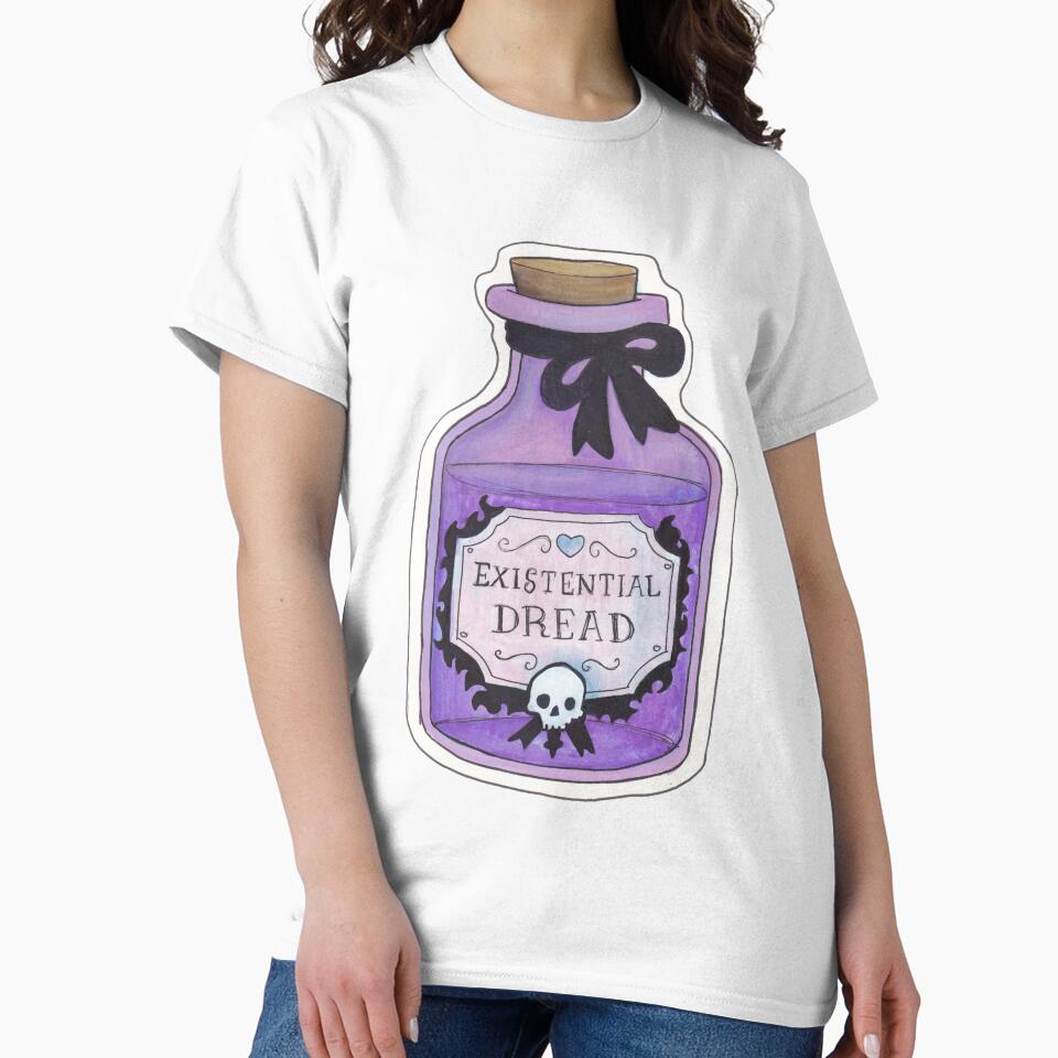 Existential Dread Potion Bottle — Pastel Goth Funny Creepy Cute Art by Darkfully-Done