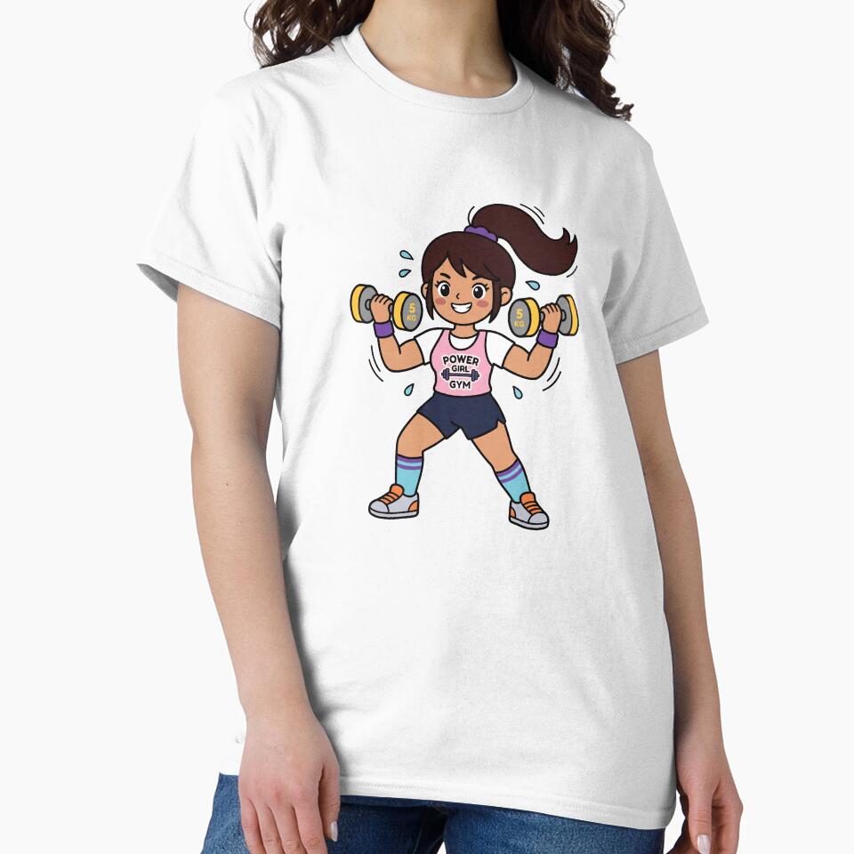 Gym Girl Cartoon Fitness Workout by sundardesigns