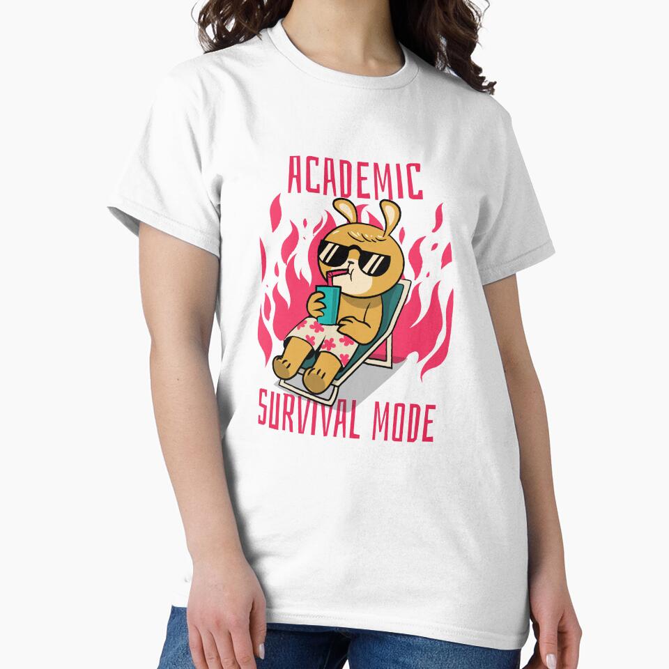 Funny Student Shirt Academic Survival Mode by Nourishive