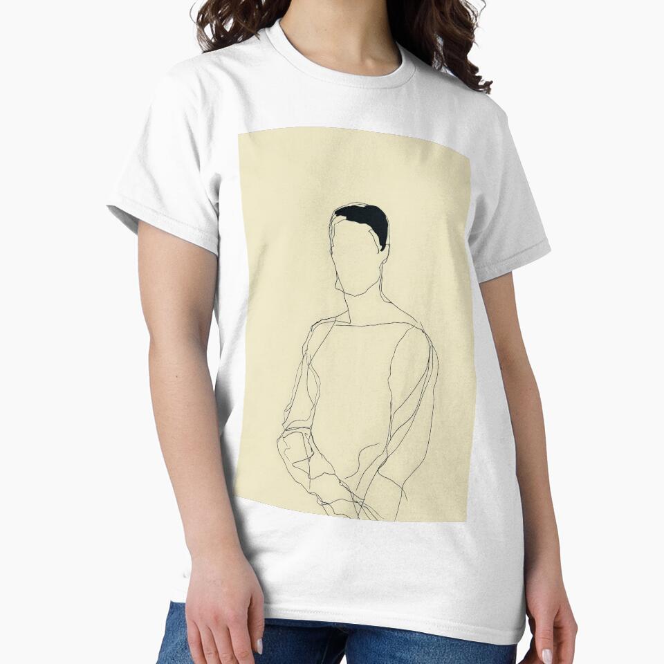 Faceless Man Minimalist Line Art Portrait by Atlas Kai
