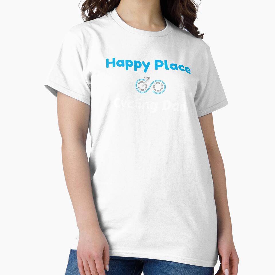 Happy Place Cycling Dad - Dad Cycling by GreyTee