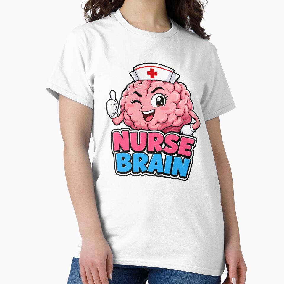 Nurse Brain Funny Meme Cute Nursing Student RN Gift by Arobinoz