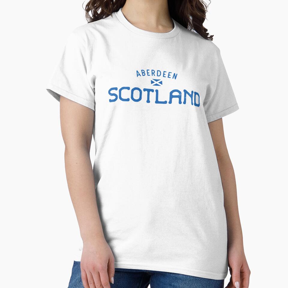 Distressed Aberdeen Scotland With Scottish Flag by HakeDesign