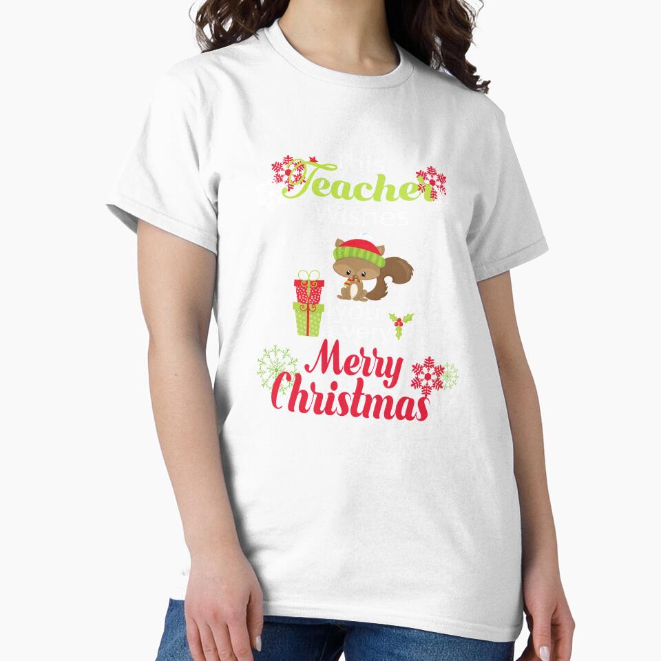 Teacher Christmas Holiday Gift This Teacher Wishes You A Very Merry Christmas Racoon by Sapphire Star