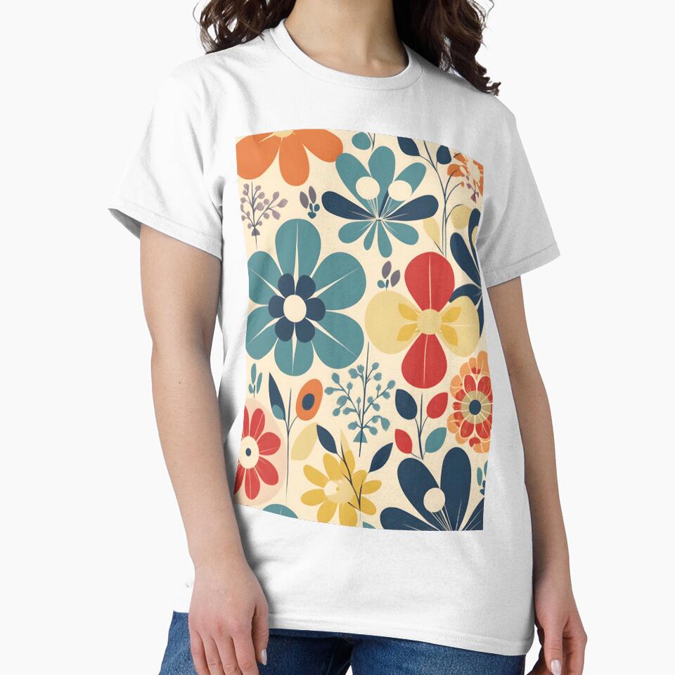 Retro Floral | Minimalist | 60's Flowers | Mother's Day by StickeryPickery