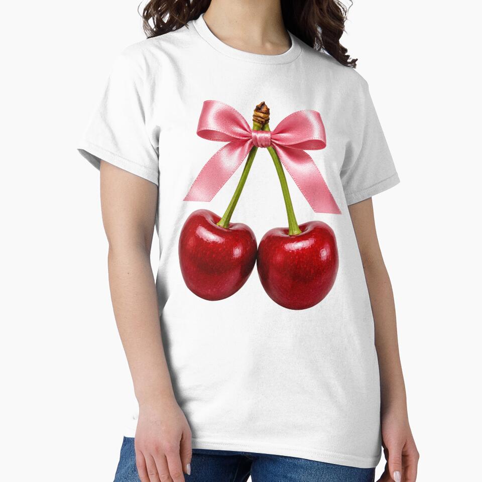 Cherries with Pink Bow by Giddy Bear Gifts