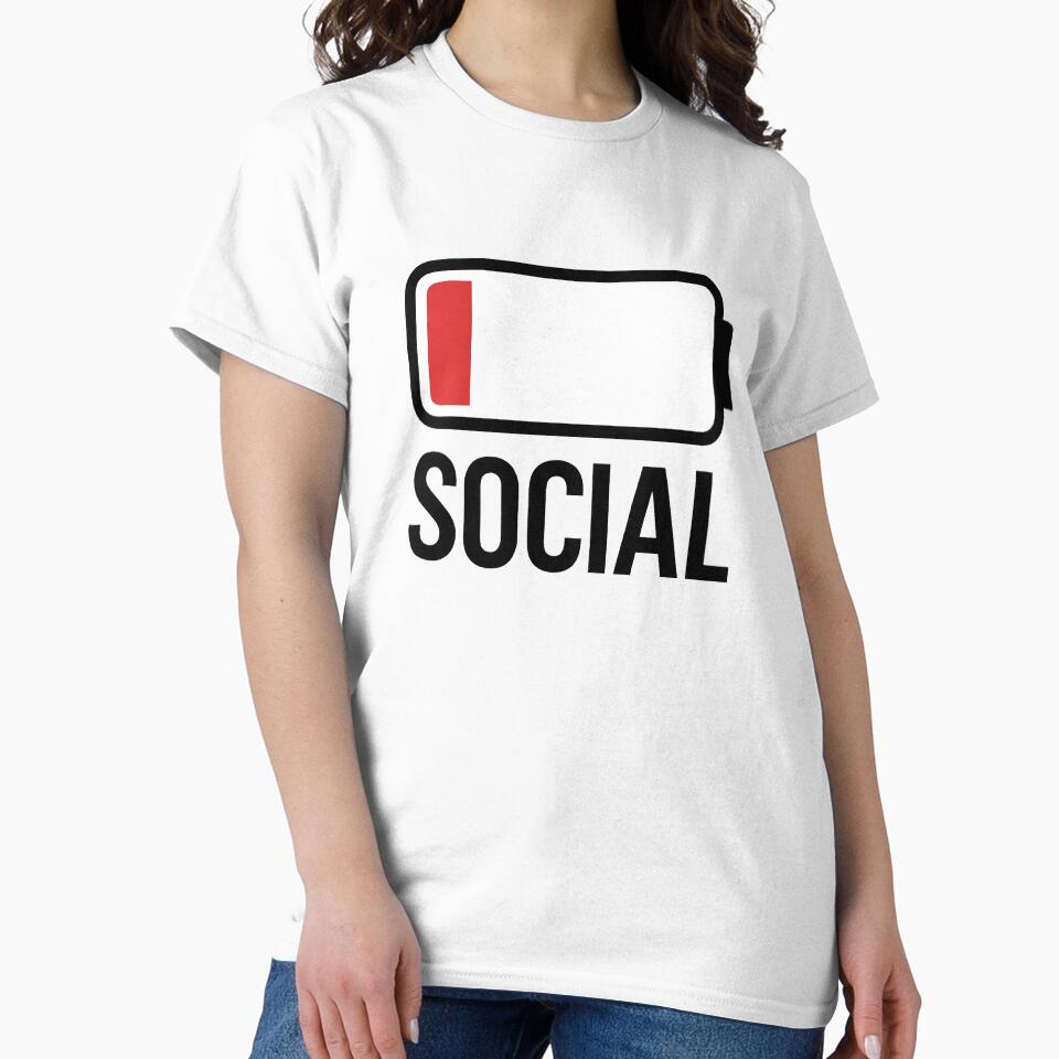 “Low Battery Social” sticker. by PIXEL POP DESIGNS - Beyond the Norm!