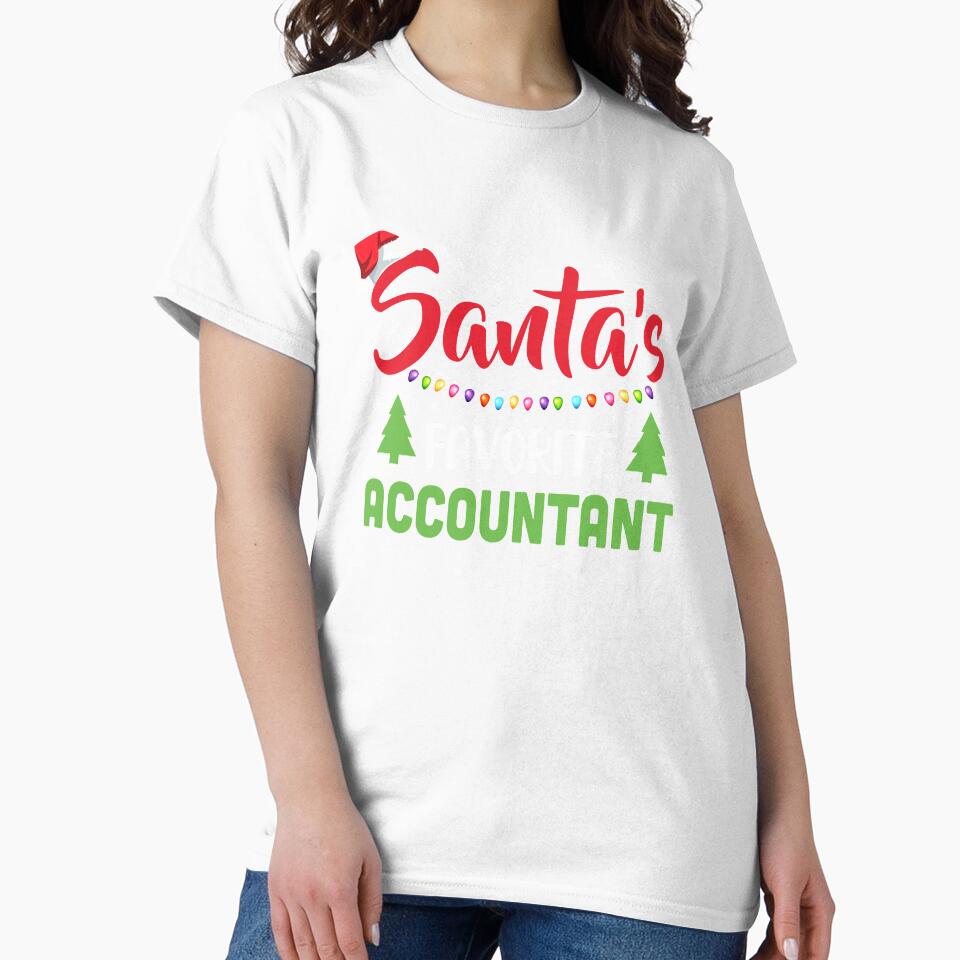 Santa's Favorite Accountant Funny Christmas Xmas Gifts by DanielleNicolet