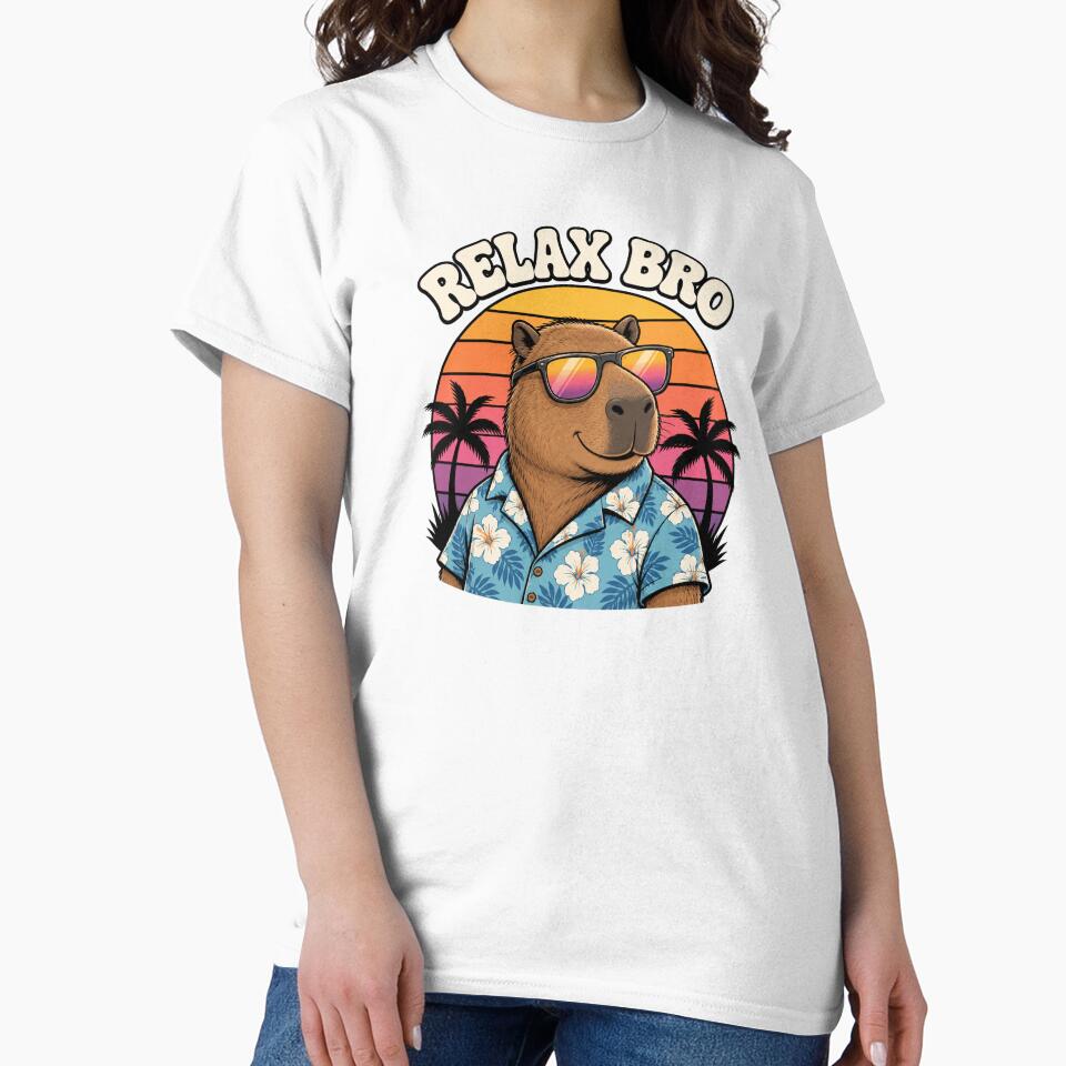 Relax Bro Cool Capybara Tropical Vacation by the-dovlat