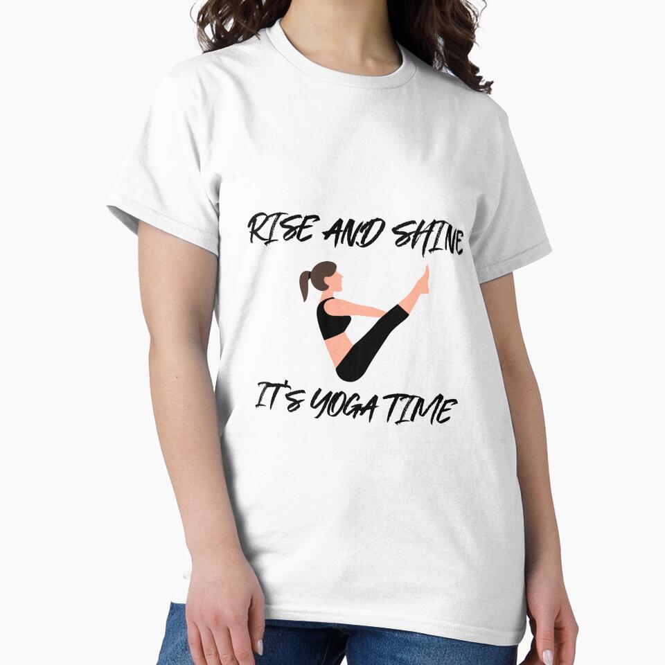 Funny Yoga It's Yoga Time by RiseandShineTee