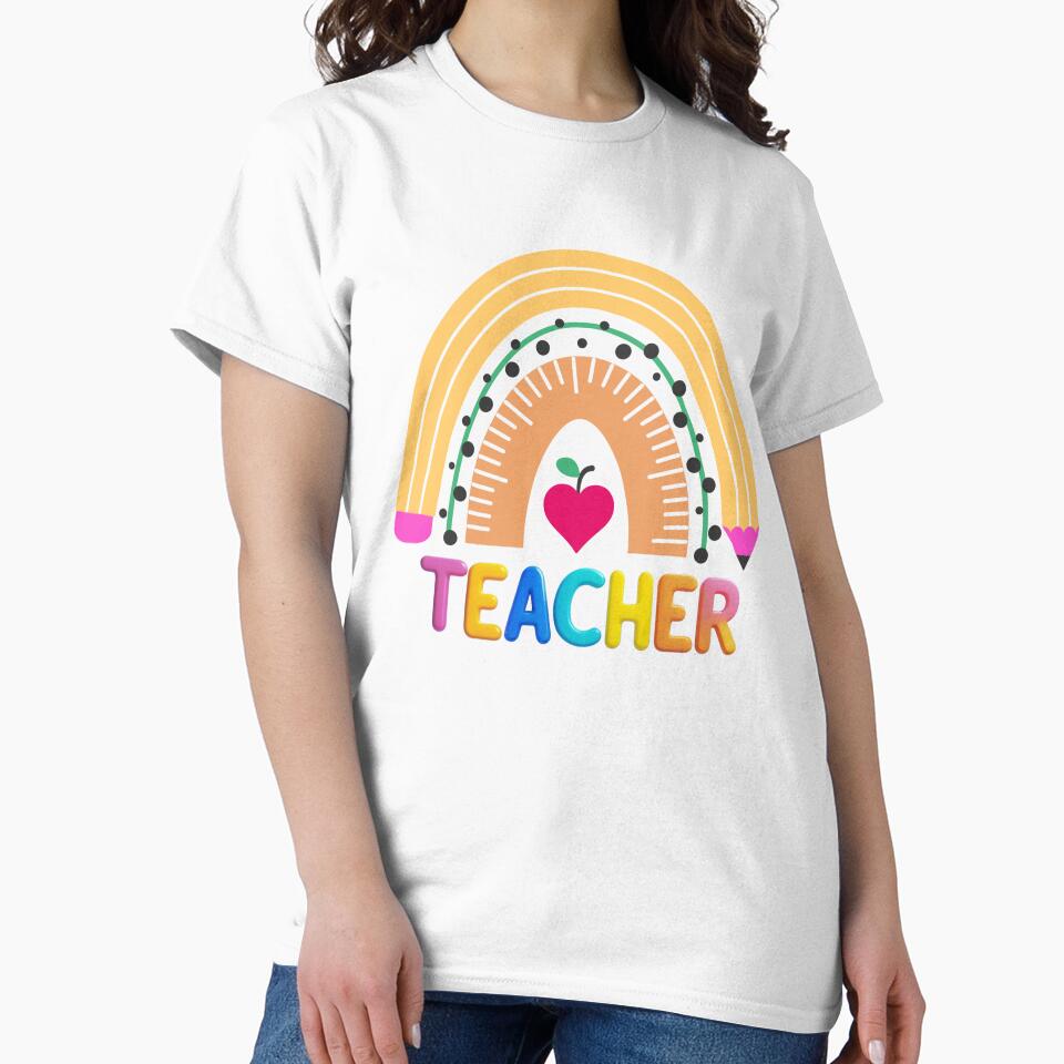 Rainbow School Teacher Design or Rainbow Teacher Gift by CreativaMenteRD