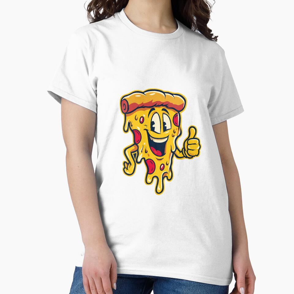 Retro Pizza Slice – Funny Cartoon Fast Food Design by Meiersbeste