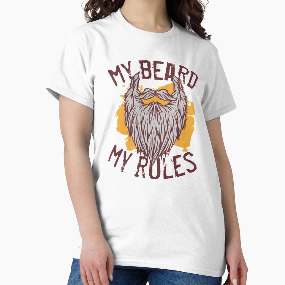 My Beard My Rules Barber Vintage Barbershop Retro Illustration by MemphisCenter