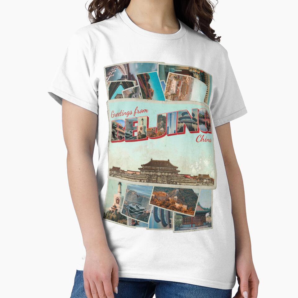 Greetings from Beijing in China Vintage style retro souvenir by DeveloperProp0