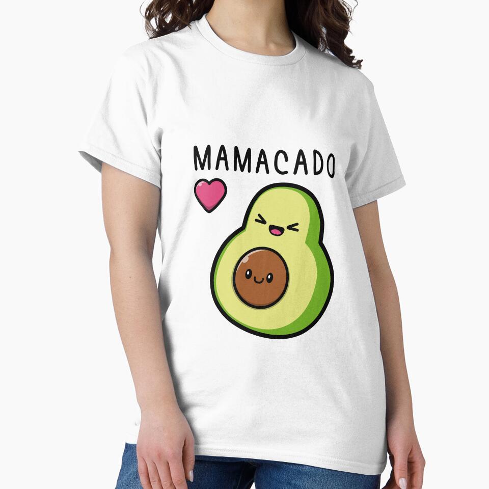 Womens Mamacado Pregnancy Mother Cute Avocado Fruit Pregnant Mom by NiceSpot