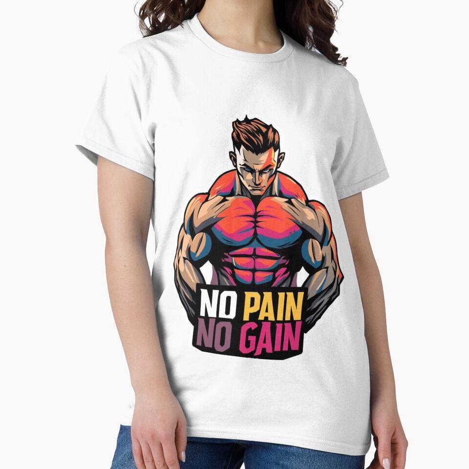 No Pain No Gain | Gym Stickers by Panda-creates