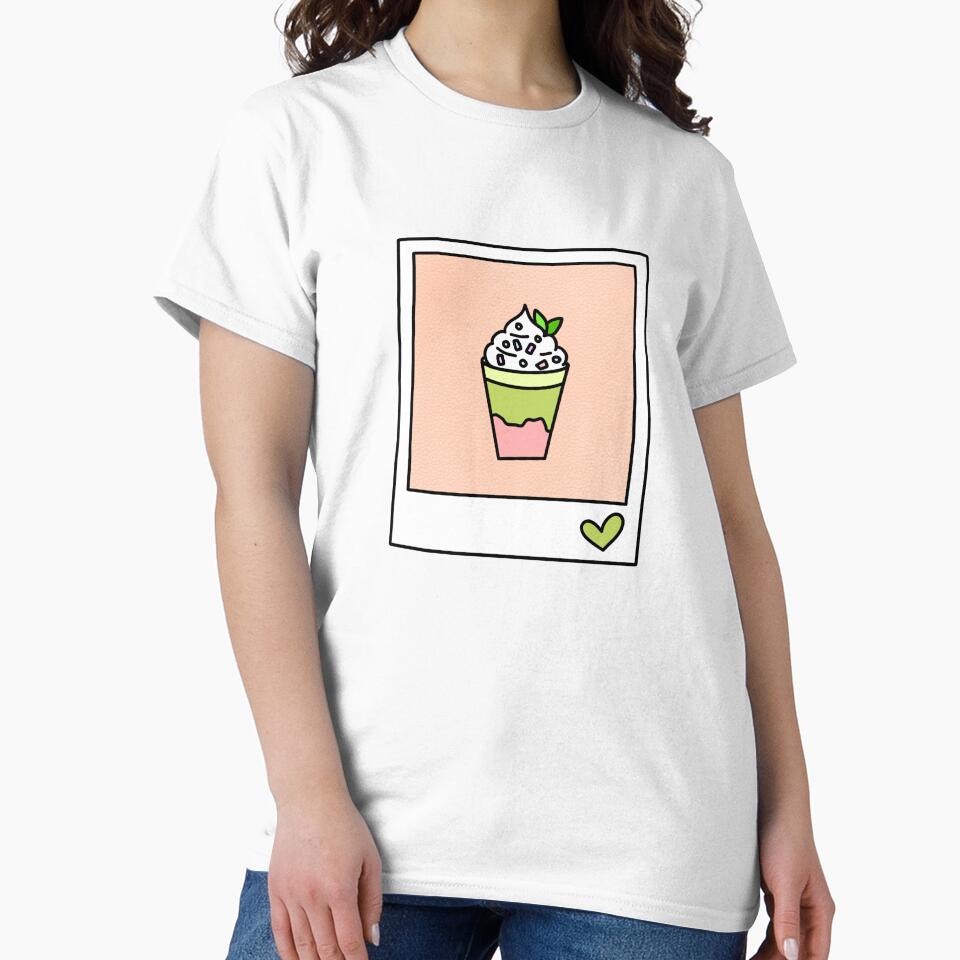 i love you so strawberry matcha polaroid - kindle stickers by folklorewhisper