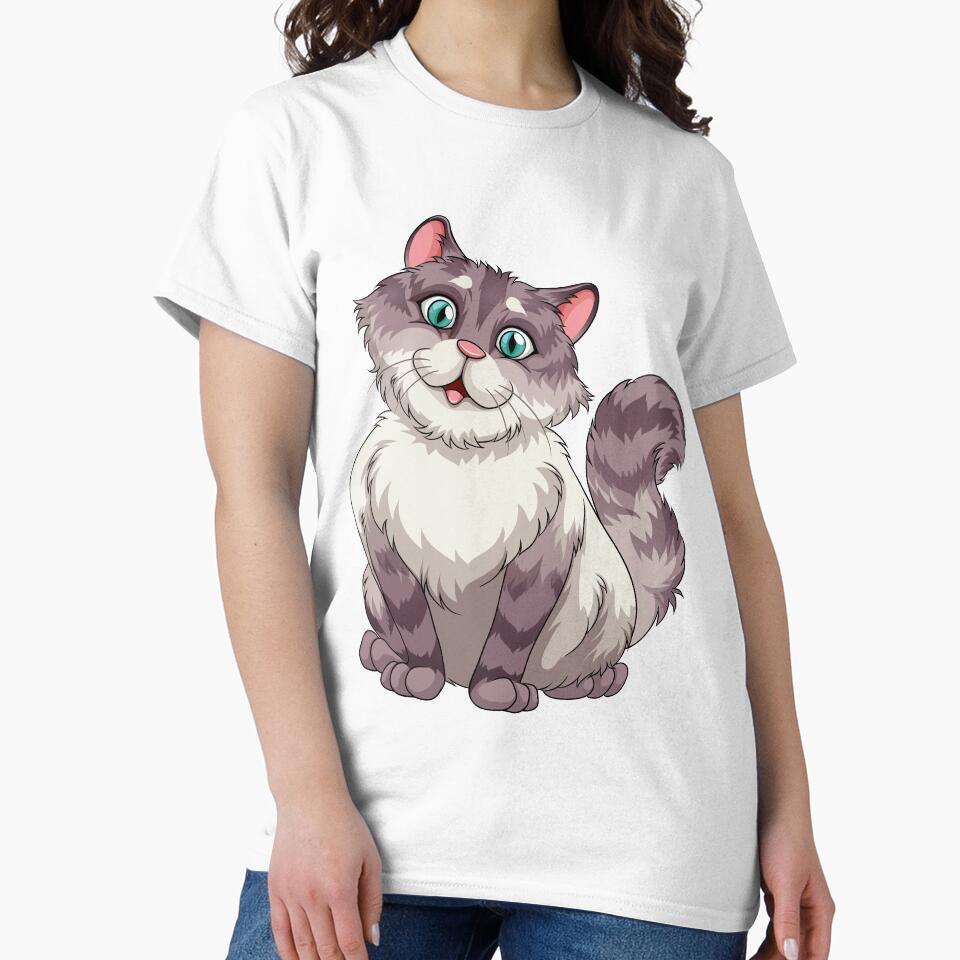 Funny Cat Pattern, Cute Cat Sweatshirt, by Ristinga