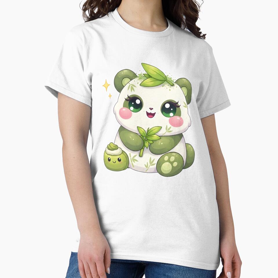 Kawaii Matcha Panda by The sticker haven