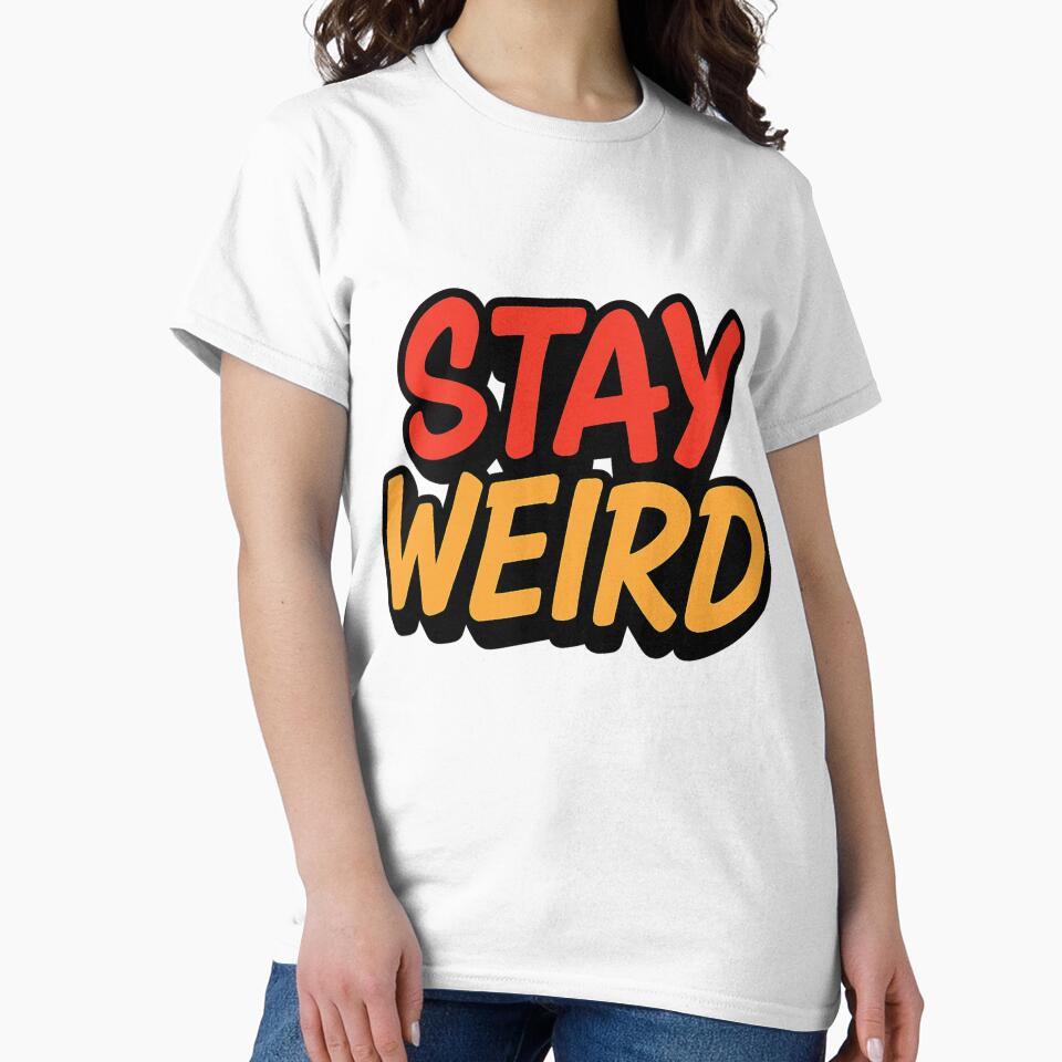 Stay Weird Graffiti Typography – Bold Urban Street Style Sticker & T-Shirt Design by RouniBoutique