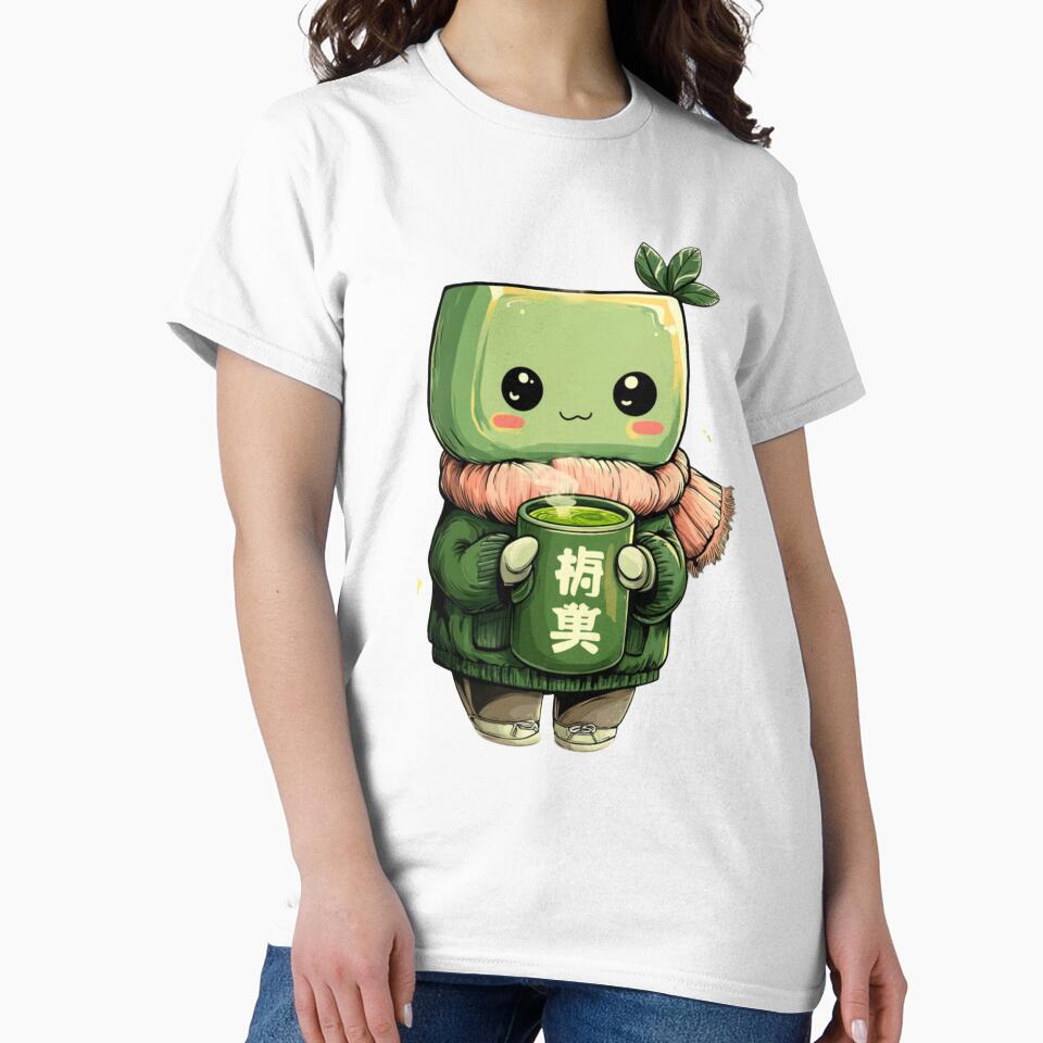 Cute Matcha Green Tea Character – Kawaii Tea Lover Illustration by Inkora-Art