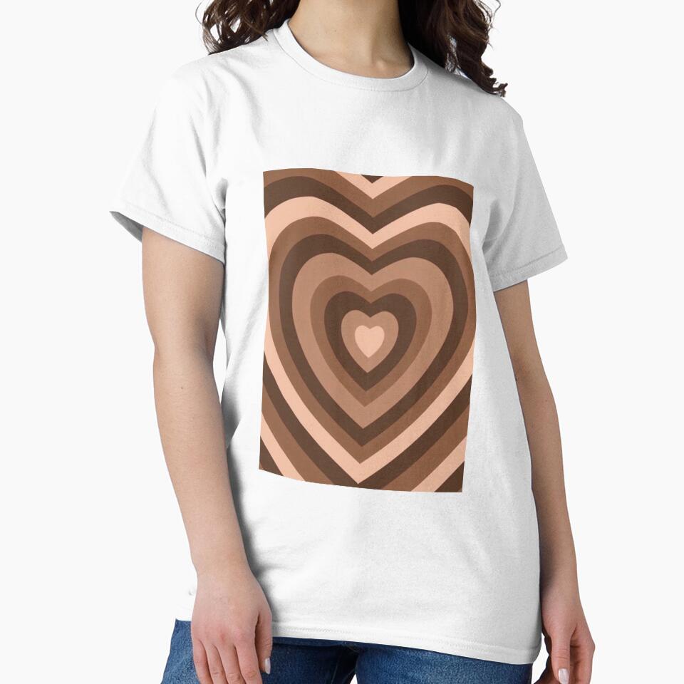 Y2K Brown Heart Aesthetic Print by She Filmmaker