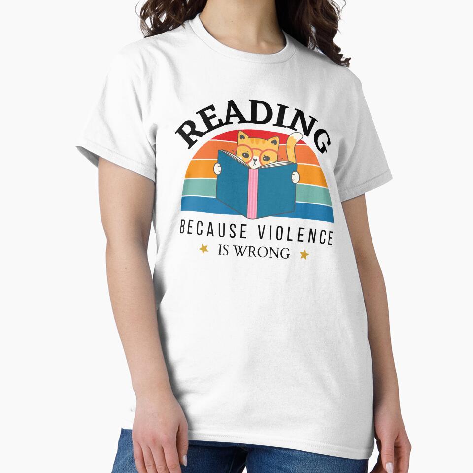 Reading Because Violence is Wrong - Antisocial Book Lover by ThreadlyAndCo