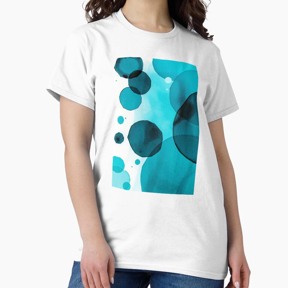 Teal Watercolor Circles by ChrisButler